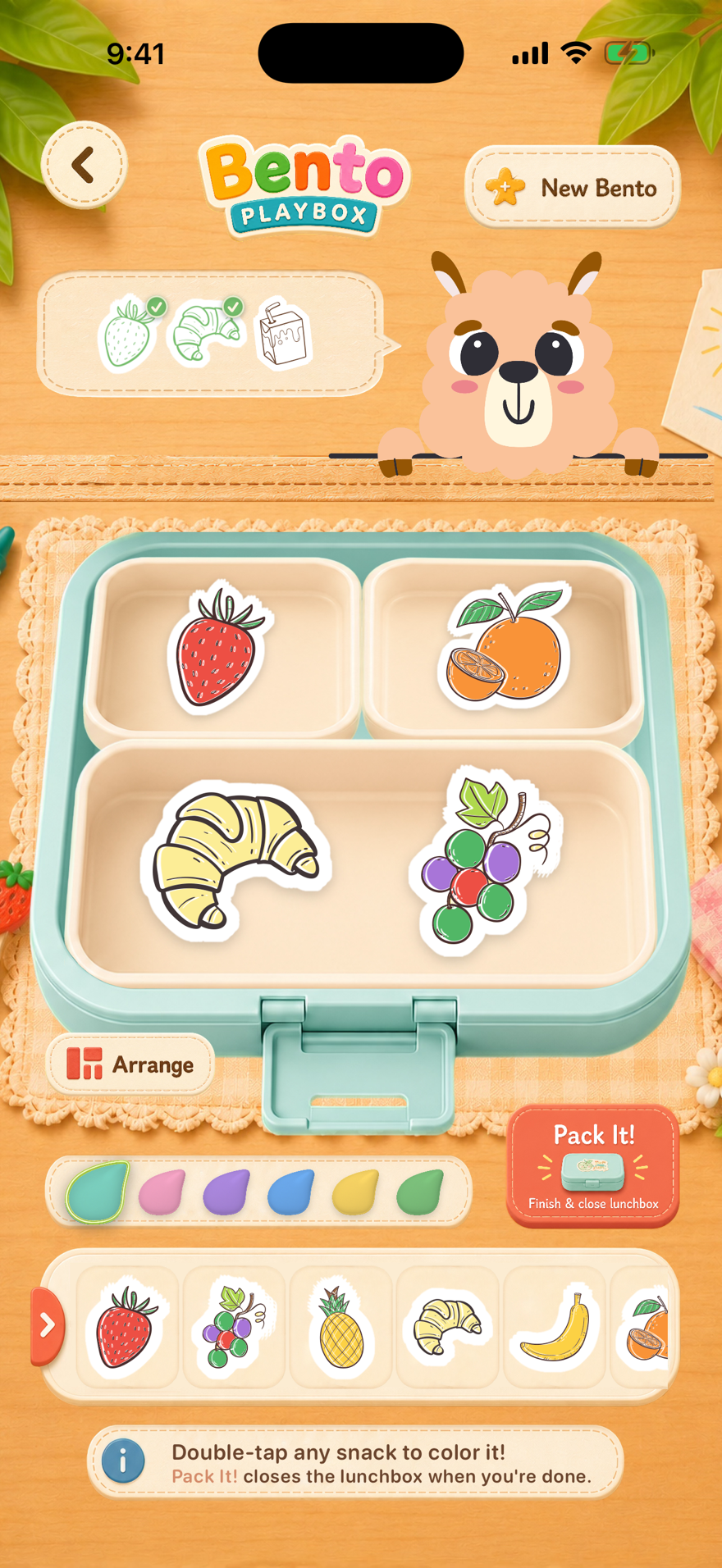 Bento Builder screen