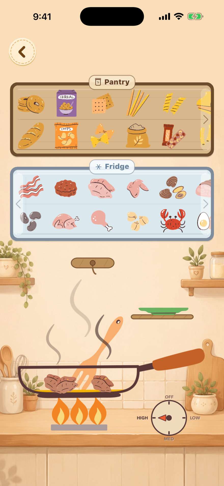 Stir-Fry Pan cooking screen