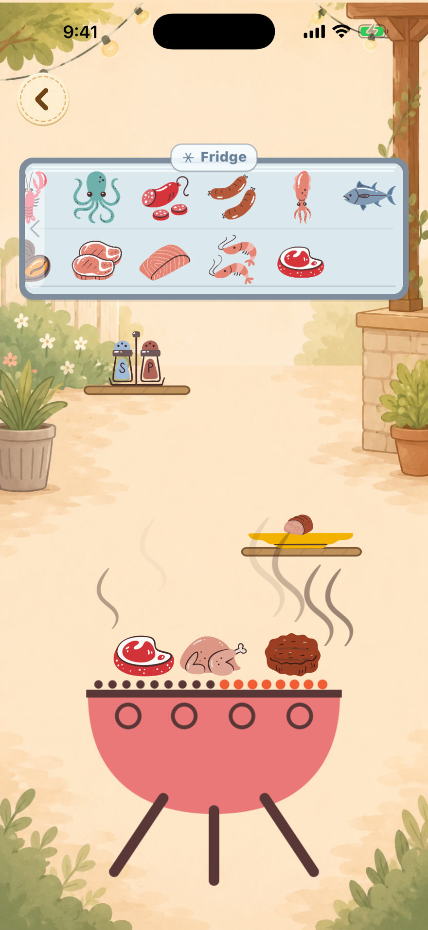 BBQ Grill cooking screen